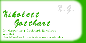 nikolett gotthart business card
